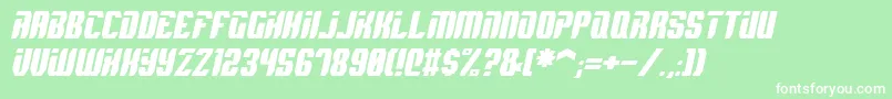 SpyhItalic Font – White Fonts on Green Background