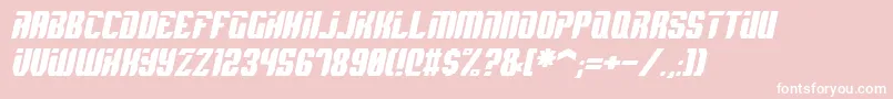 SpyhItalic Font – White Fonts on Pink Background