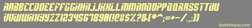 SpyhItalic Font – Yellow Fonts on Gray Background