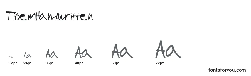 Größen der Schriftart TioemHandwritten