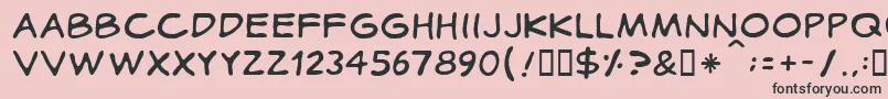 Cotidiana Font – Black Fonts on Pink Background