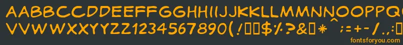 Cotidiana Font – Orange Fonts on Black Background