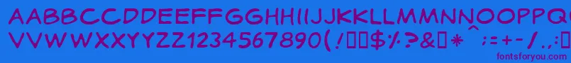 Шрифт Cotidiana – фиолетовые шрифты на синем фоне