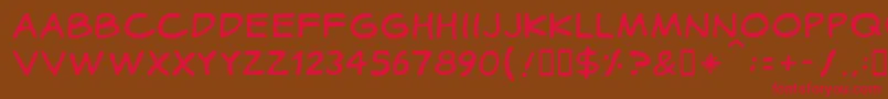 Cotidiana Font – Red Fonts on Brown Background