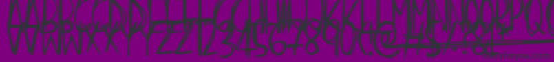 Scraggly Font – Black Fonts on Purple Background