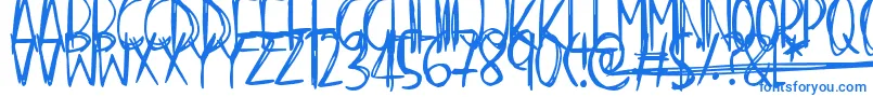 Шрифт Scraggly – синие шрифты
