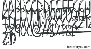  Scraggly font