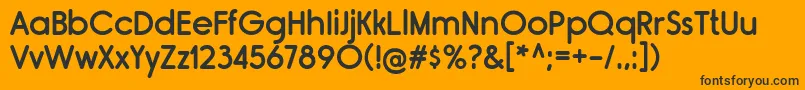 RimouskiSb Font – Black Fonts on Orange Background