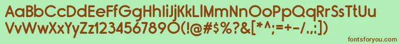 RimouskiSb Font – Brown Fonts on Green Background