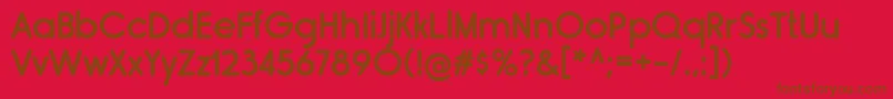 RimouskiSb-Schriftart – Braune Schriften auf rotem Hintergrund