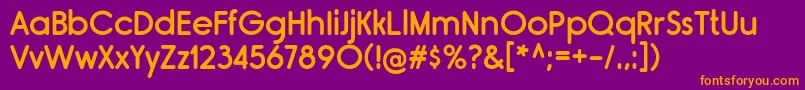 RimouskiSb Font – Orange Fonts on Purple Background