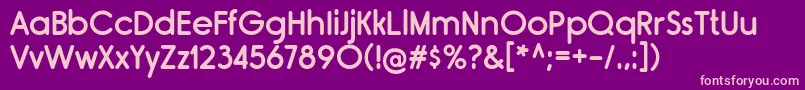 RimouskiSb Font – Pink Fonts on Purple Background