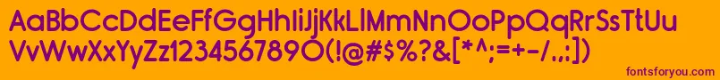 RimouskiSb Font – Purple Fonts on Orange Background