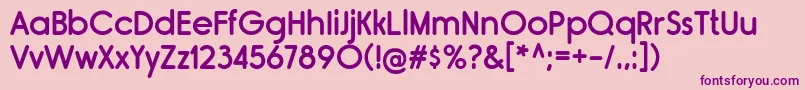 RimouskiSb Font – Purple Fonts on Pink Background