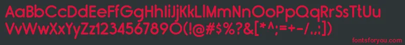 フォントRimouskiSb – 黒い背景に赤い文字