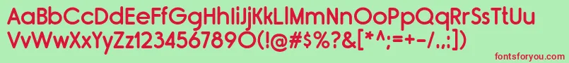 RimouskiSb Font – Red Fonts on Green Background