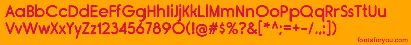 RimouskiSb Font – Red Fonts on Orange Background