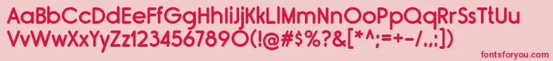 RimouskiSb Font – Red Fonts on Pink Background