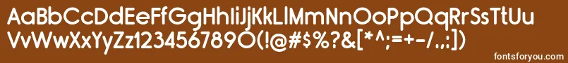 RimouskiSb Font – White Fonts on Brown Background