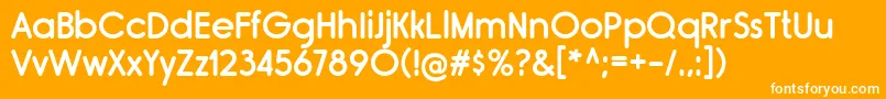 RimouskiSb Font – White Fonts on Orange Background