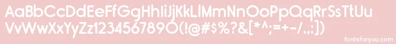 RimouskiSb Font – White Fonts on Pink Background