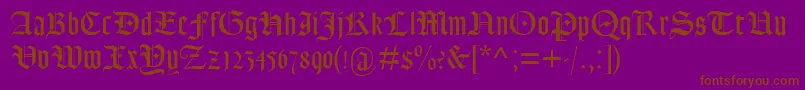 Lohengrin Font – Brown Fonts on Purple Background