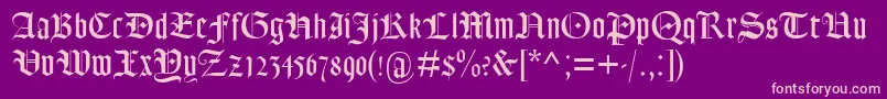 Lohengrin Font – Pink Fonts on Purple Background