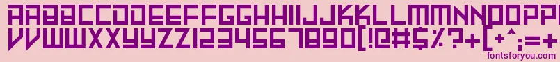 MachineMadness Font – Purple Fonts on Pink Background