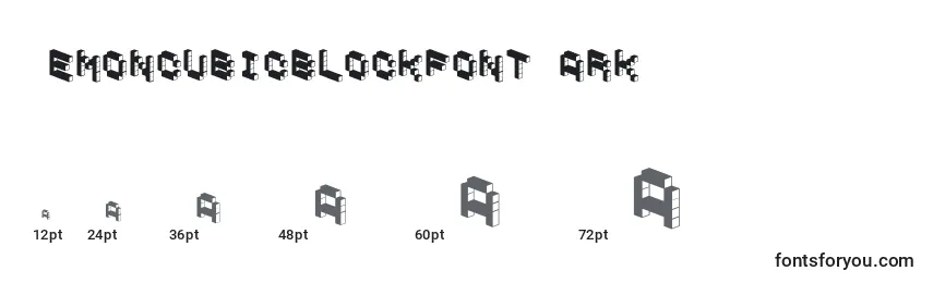 Размеры шрифта DemoncubicblockfontDark