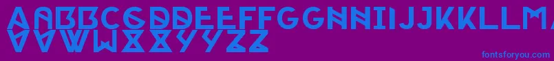 fuente PorticaRegularTypeface – Fuentes Azules Sobre Fondo Morado