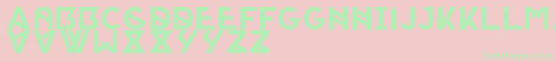 fuente PorticaRegularTypeface – Fuentes Verdes Sobre Fondo Rosa