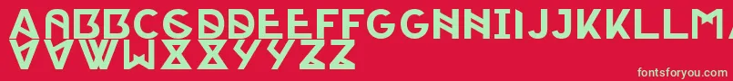 fuente PorticaRegularTypeface – Fuentes Verdes Sobre Fondo Rojo