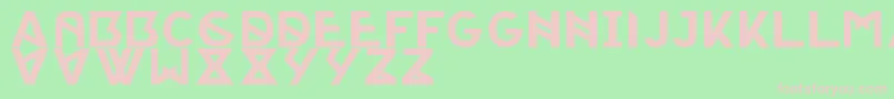 Fonte PorticaRegularTypeface – fontes rosa em um fundo verde