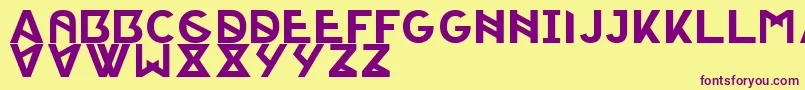 PorticaRegularTypeface-fontti – violetit fontit keltaisella taustalla