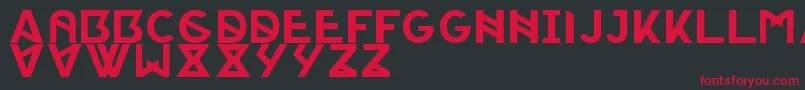 PorticaRegularTypeface Font – Red Fonts on Black Background