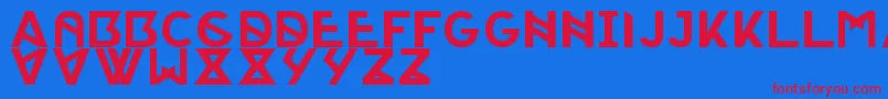 fuente PorticaRegularTypeface – Fuentes Rojas Sobre Fondo Azul