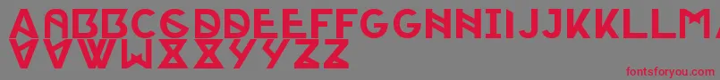 PorticaRegularTypeface Font – Red Fonts on Gray Background