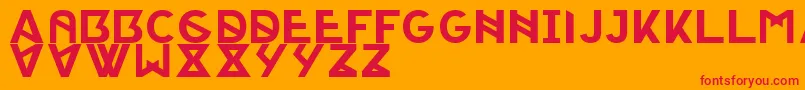 Police PorticaRegularTypeface – polices rouges sur fond orange