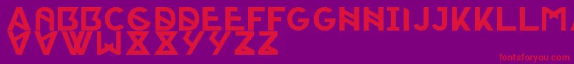 フォントPorticaRegularTypeface – 紫の背景に赤い文字