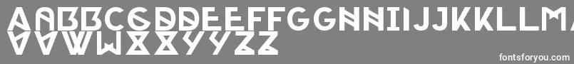 Шрифт PorticaRegularTypeface – белые шрифты на сером фоне