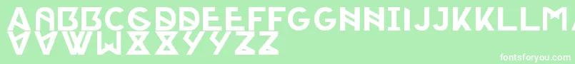 Fonte PorticaRegularTypeface – fontes brancas em um fundo verde