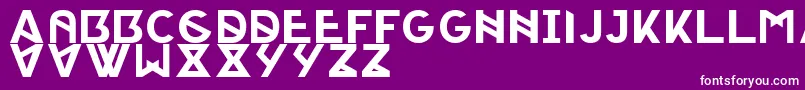 PorticaRegularTypeface-fontti – valkoiset fontit violetilla taustalla