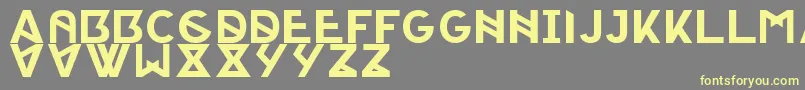 Czcionka PorticaRegularTypeface – żółte czcionki na szarym tle