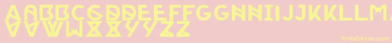 PorticaRegularTypeface Font – Yellow Fonts on Pink Background