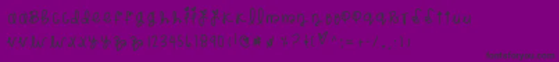 Fonte Rockberry – fontes pretas em um fundo violeta