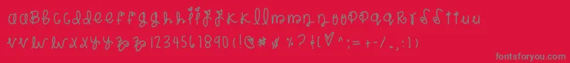 フォントRockberry – 赤い背景に灰色の文字
