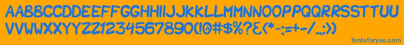 SharkParty Font – Blue Fonts on Orange Background