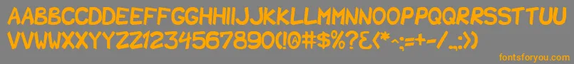 SharkParty Font – Orange Fonts on Gray Background