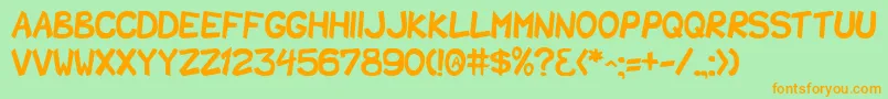 SharkParty Font – Orange Fonts on Green Background