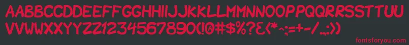 SharkParty Font – Red Fonts on Black Background